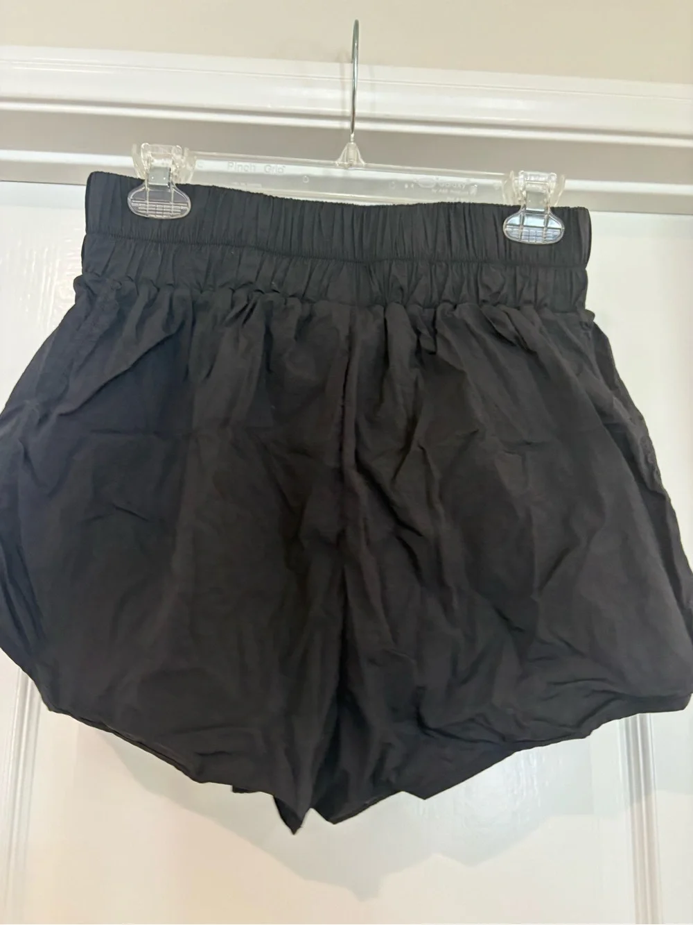 Daily Drills Black Women's Athletic Shorts with Logo Patch